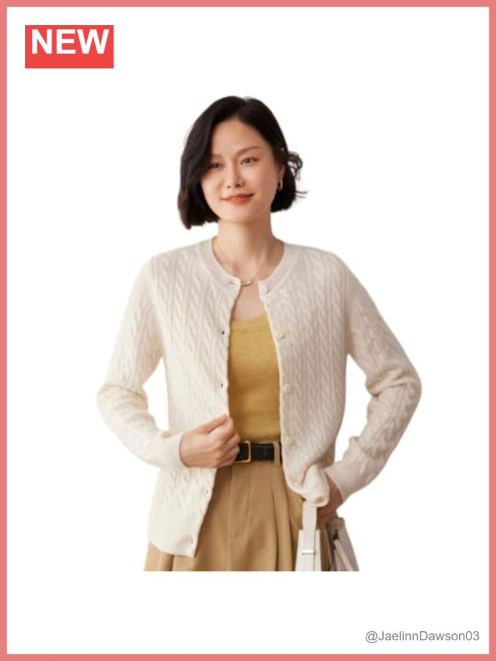 Cashmere Merino Wool Blend Cardigan Sweater Button Long Sleeve Formal Casual